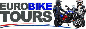 Logo for Eurobiketours 2 bikers and 1 motorcycle